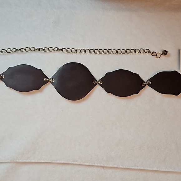 Chico's | NWT Women's Multi Avery Beaded Gold Chain Leather Belt Sz S/M - Picture 8 of 13